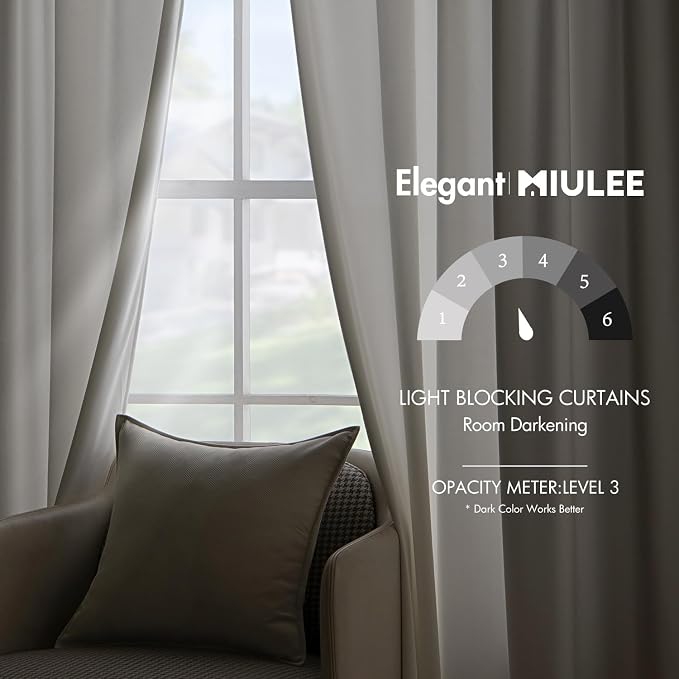 MIULEE White Velvet Curtains 52x96 inches Luxury Room Darkening Curtains | - Image 5