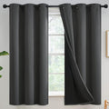 Yakamok Dark Grey Blackout Curtains 63 inches Long by Yakamok