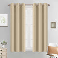 Yakamok Blackout Curtains 38x54 inch Beige Thermal Drapes-Bedroom | 2 panels by Yakamok