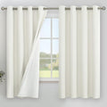 YoungsTex Ivory Linen 100% Blackout Curtains 68 Inch Length by YoungsTex