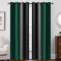 SimpleHome Ombre Green and Black Room Darkening Curtains 84 inches Length | by SimpleHome