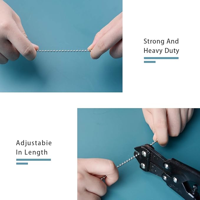LONGSHENG - SINCE 2001 - 2PCS Light Blue Pull Chain Crystal Glass Ice Cracked Ball Pull Chain for Ceiling Fan Light Decoratio 50cm Extension Chain