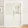 RYB HOME Natural Linen Textured French Door Window Curtains 100% Blackout | by RYBHOME