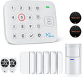 NGTeco 11-Piece Home Security Alarm Kit, Wi-Fi Home Security System with Keypad, Motion Sensor, 5 Entry Sensors, Window and Door Protection - No Contract, Compatible with Alexa & Google