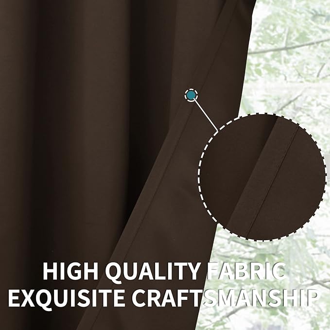 BGment Small Brown Kitchen Curtains 36 Inch Length - Image 6