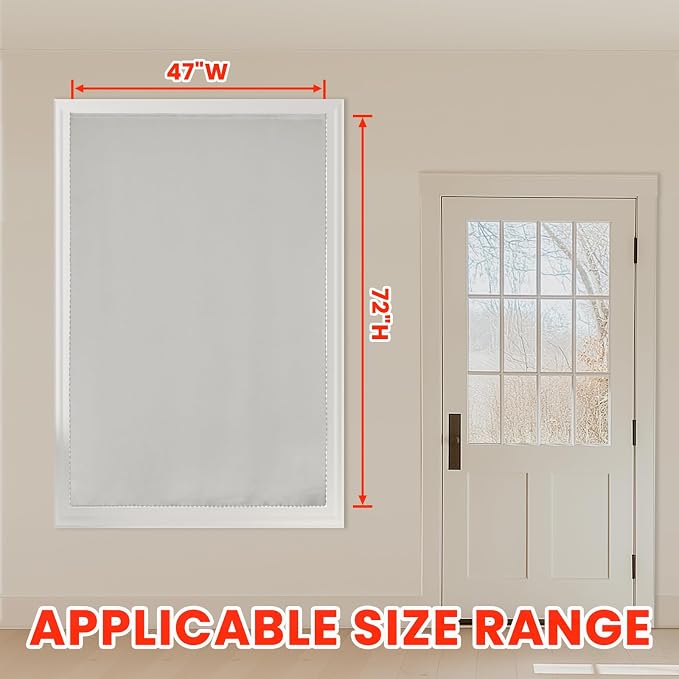 AJAZZ 100% Window Blinds Blackout Portable Blackout Curtains Adhesive Curtains - Image 5