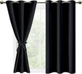 DWCN Black Blackout Short Curtains by DWCN