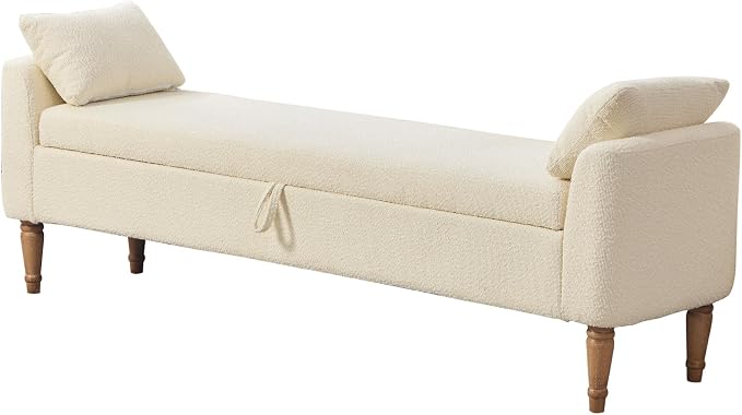 Chifee & Vingol 66" W Storage Benches End of Bed Bench - Image 7