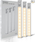 GOODEA Led Under Cabinet Lights Wireless, 7’’ Rechargeable Motion Sensor Light Indoor, Dimmable Closet Lights for Cabinets, Bookshelf, Stair, Hallway Warm White 3 pcs