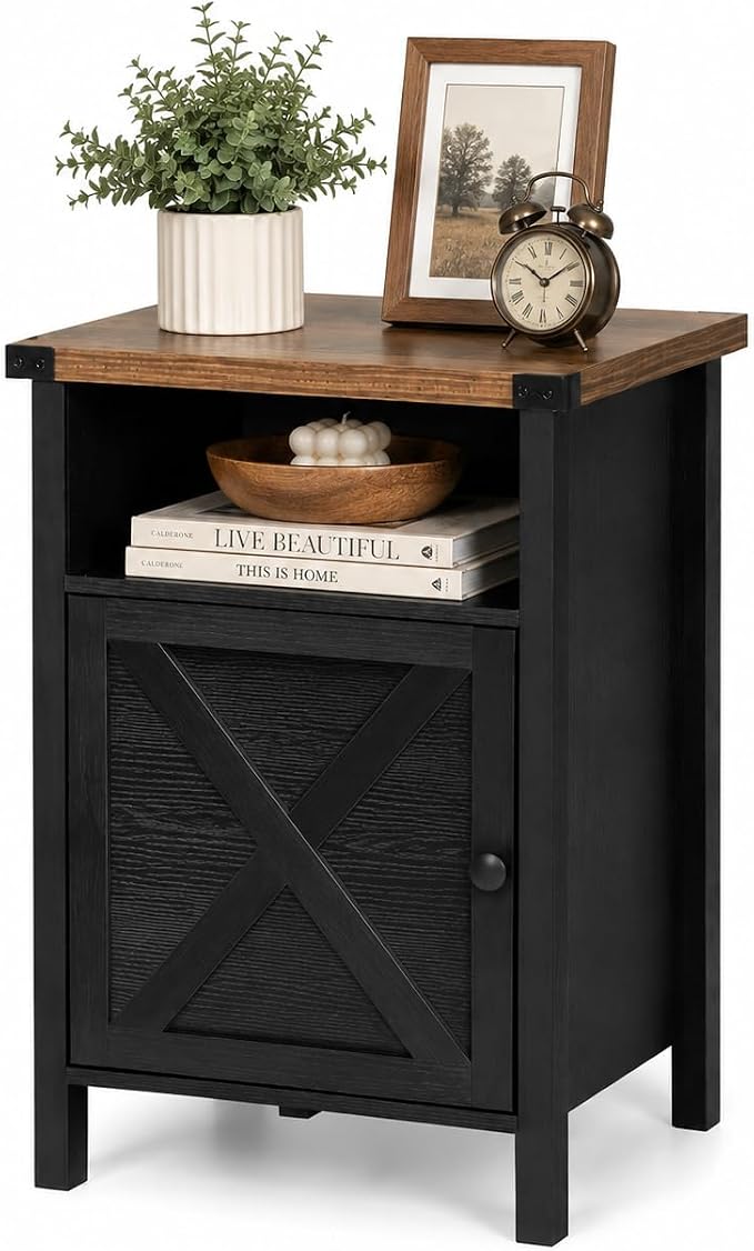 Farmhouse End Table, Nightstand by Catrimown