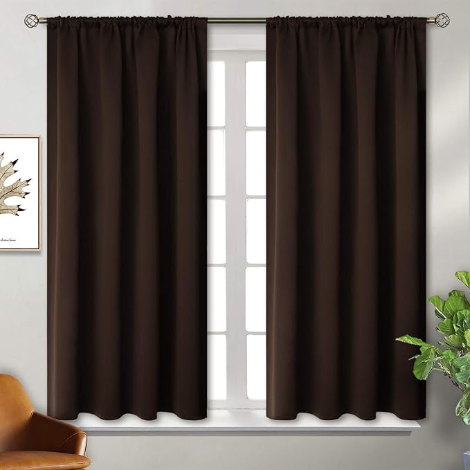 BGment Rod Pocket Blackout Curtains 54 Inch Length by BGment