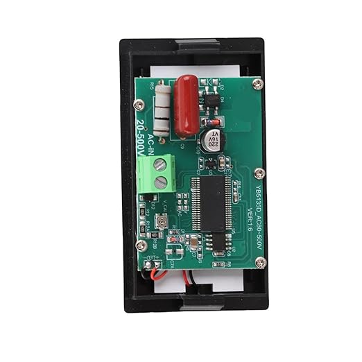 YB5135D Digital AC Voltmeter LCD Blue Backlight 2 Wires Voltage Tester Panel AC Voltage Meter Car Motorcycle Battery Monitor Voltage Measuring Range AC80-500V