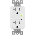TOPGREENER Decorator Receptacle Outlet w/Surge Protector and Grounding Indicator, Child Safe, Tamper-Resistant, Self-Grounding, 900 Joules, 2-Pole, 20A 125V, UL Listed, TGTRSS220R, White
