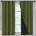 Yakamok Olive Green Blackout Curtains 63 inches Long by Yakamok