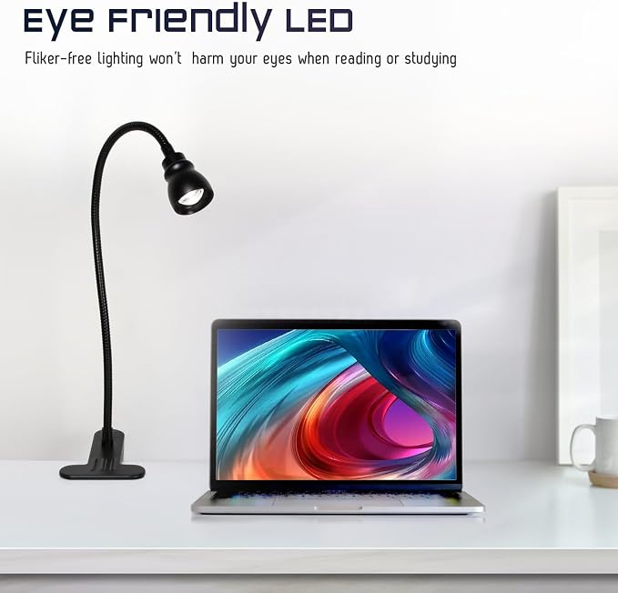 Zoomable Clip on Light, Clamp Reading Light - Image 7