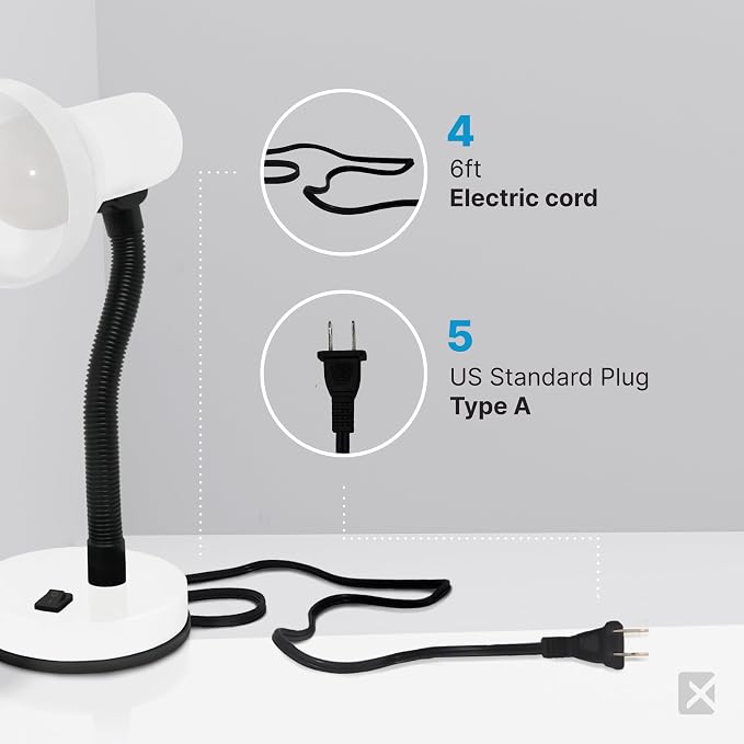 Xtricity LED Desk Light, 360° Adjustable Gooseneck, | Home and Office Lamp - Image 3