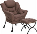 HollyHOME Lazy Chair with Foldable Ottoman, Accent Comfy Lounge Armchair and by HollyHOME