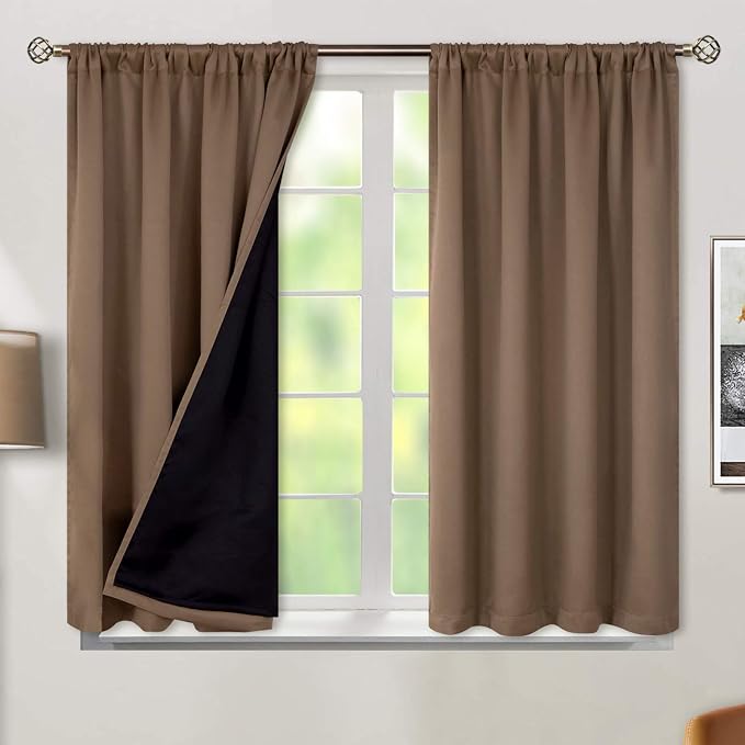 BGment Taupe 100% Blackout Curtains by BGment