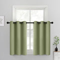 Yakamok Blackout Curtains 38x36 inch Sage Green Thermal Drapes-Kitchen | 2 by Yakamok