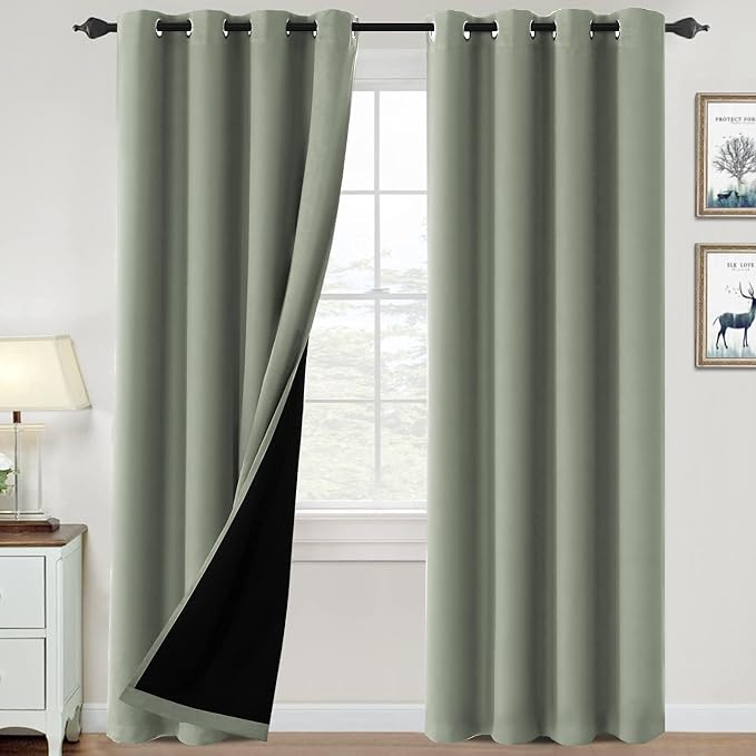 H.VERSAILTEX Blackout Curtains 90" Long 100% Light Blocking Thermal Insulated by HVERSAILTEX