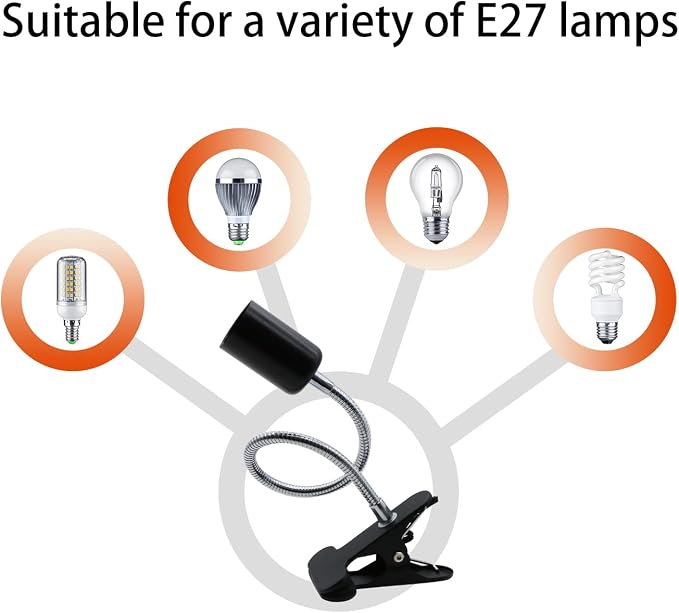 Clip Lamp Holder Adjustable Switch Clip Light Flexible Clip lamp Holder Clip - Image 5