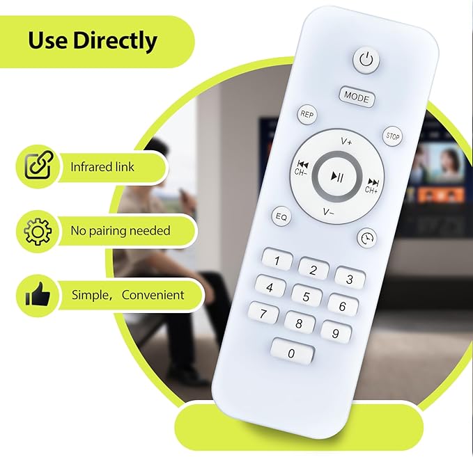RYQIF Replacement Remote Control for KLlM Boombox B4 KBB4W2 CD Player Portable Audio System