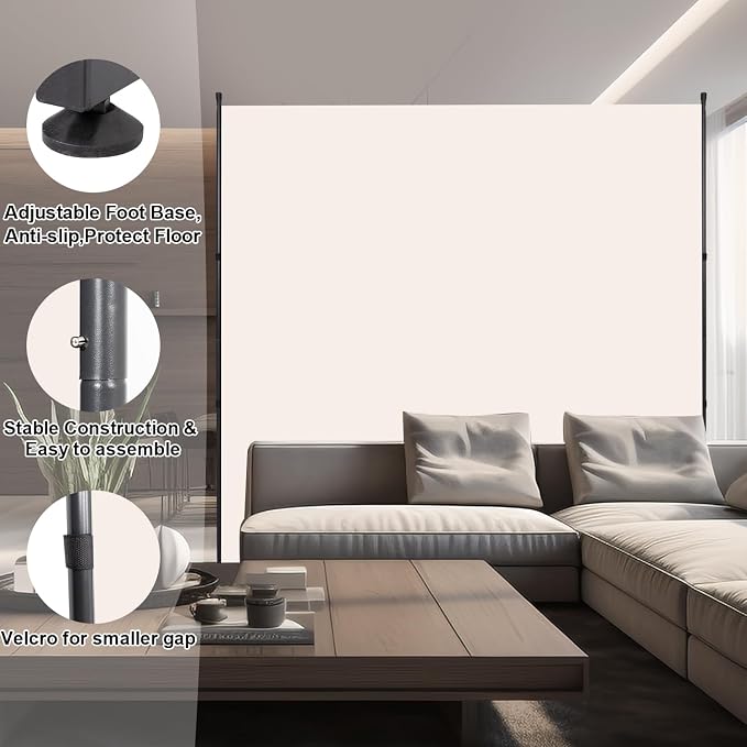 Room Divider Single Panel Folding Privacy Screen, Wall Divider - Image 3