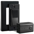 SURAIELEC Remote Control Outlet, Wireless Light Switch, Decorator Rocker Wall Switch, 15 AMP, 100ft RF Range, No Wiring No WiFi, for Plug in Pendant Light, Lamp, Small Electrical Appliance, Black