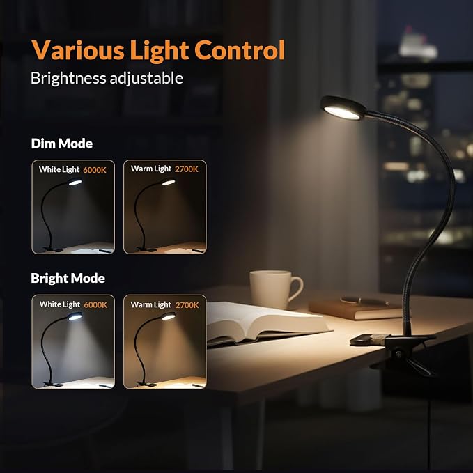 LEPOWER Clip on Light, Book Reading Lamp - Image 2