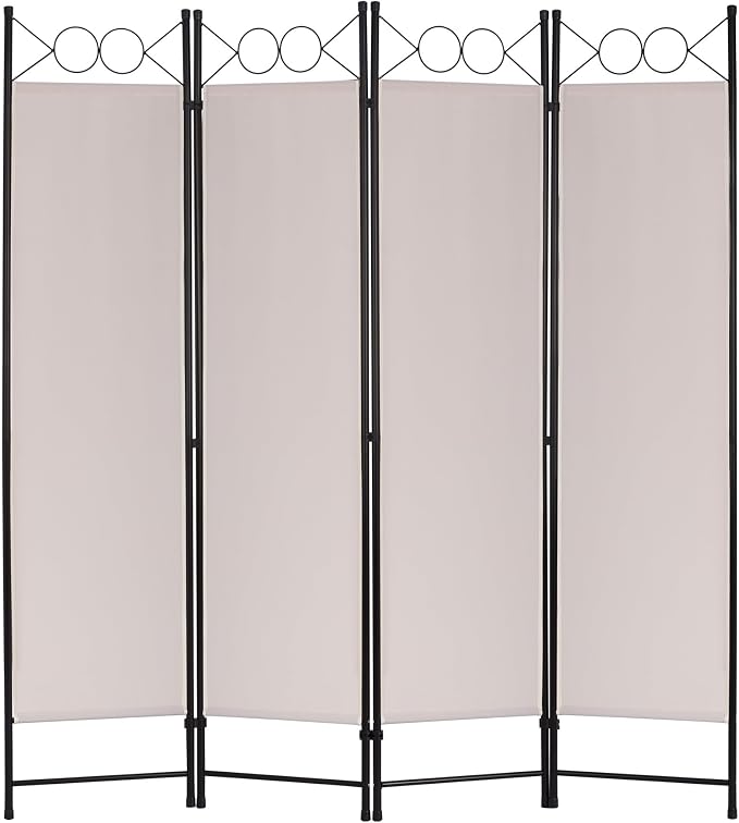 FDW 4 Panel Room Divider and Folding Portable Partition Screen, 6FT Wall by FDW