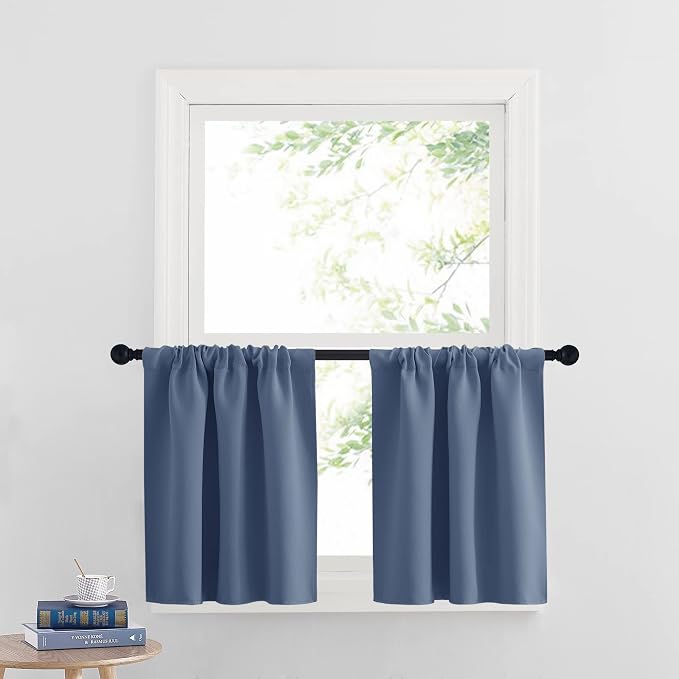 RYB HOME Cafe Blackout Curtains 24 inch Length, RV Camper Window Curtains | by RYBHOME