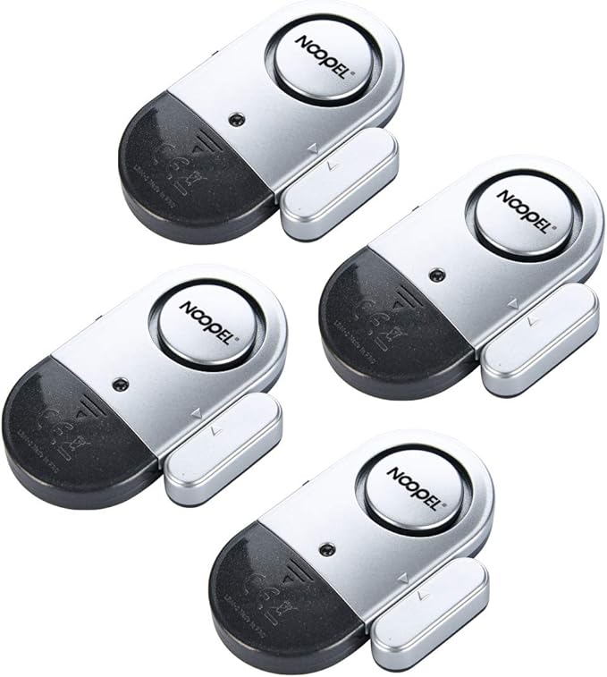 Door Alarms When Opened for Kids Safety, 4 Pack 120dB Loud Window Sensors for Home Security, Pool Alarms, Door Alarm Sensor for House Hotel Sheds Caravans