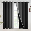 SimpleHome 100% Blackout Ombre Bedroom Curtains Black and Greyish White by SimpleHome