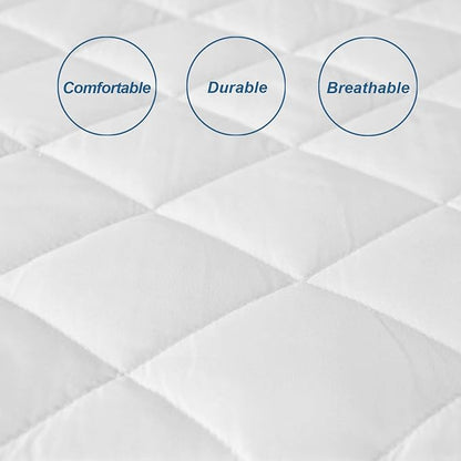 RV Short Queen Mattress Topper Pad Protector Waterproof, Absorbent 60" x 75" Mattress Pads Quilted Fitted Mattress Protector, Short Queen Mattress Cover for RV Queen Bed, Deep Pocket fit up to 18 Inch