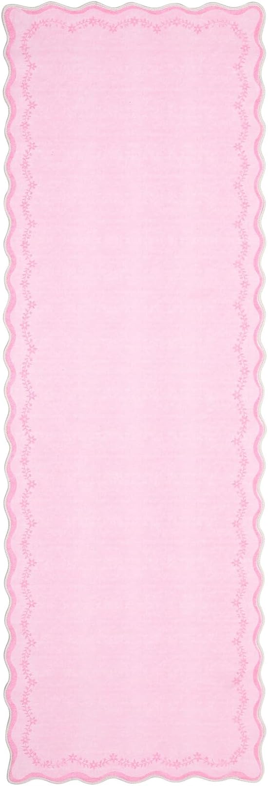 GarveeHome 2x6 Scalloped Washable Runner Rug Non Slip Hallway Kitchen Rug | - Image 8