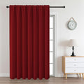 CUCRAF Red Blackout Curtains Customize, Rod Pocket Room Darkening Curtain by CUCRAF