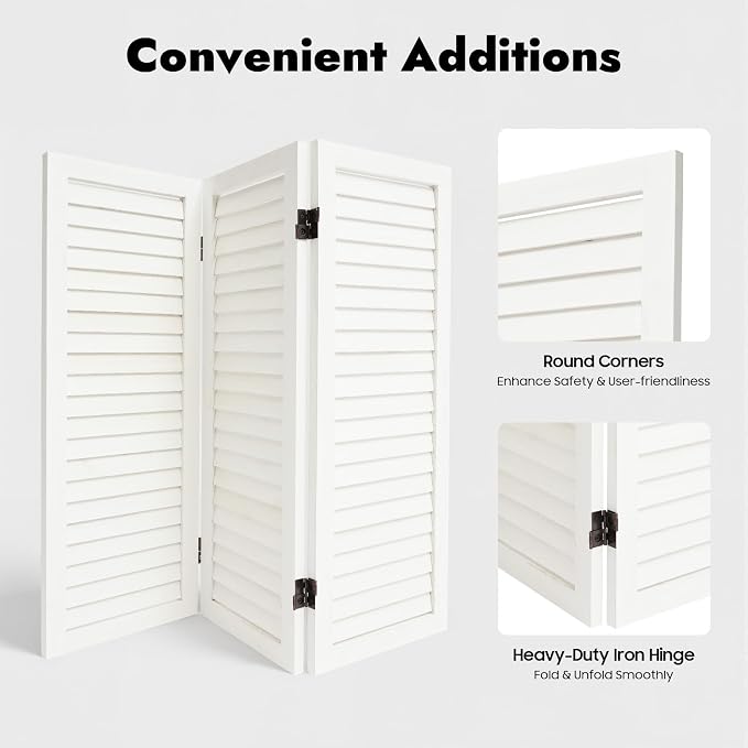 3 Panel Room Divider Short, Short Folding Privacy Screen, Freestanding Privacy - Image 4