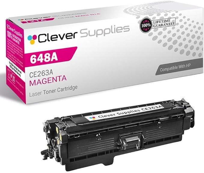 CS Replacement Toner Cartridge Compatible with HP CP4025 CE263A Magenta 648A Color CP4000 CP4500 CP4525 CP4525dn Enterprise CP4025