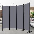 Room Divider 88'' Wide Folding Privacy Screens, 4 Panel Wall Divider w/Wheel | by HOMSCREENER