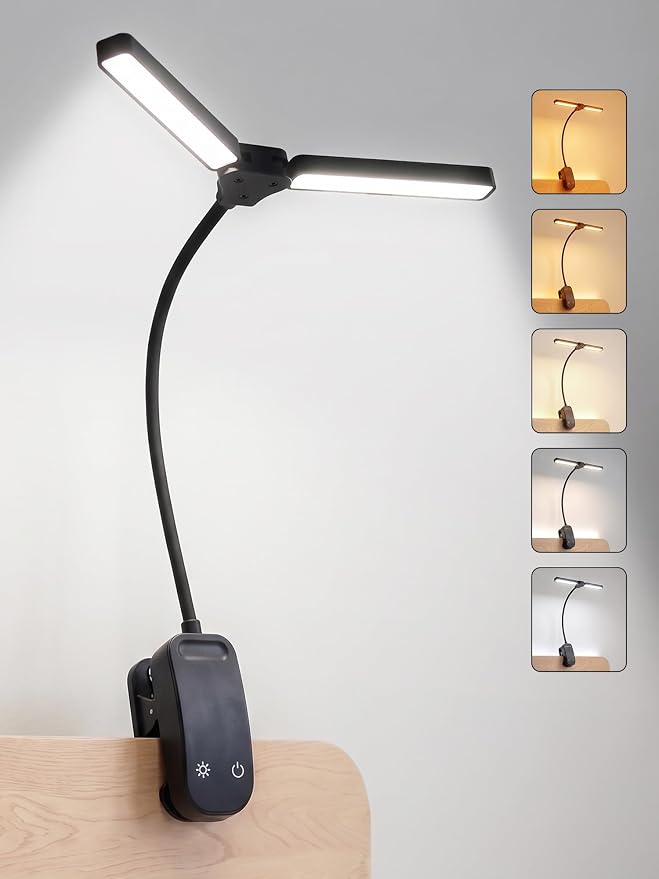Clip on Light, 100 LEDs+10 Brightness+5 Colors Foldable Music Stand Light | by Unknown