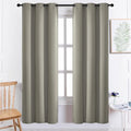 Yakamok Blackout Curtains 38x72 inch Taupe Thermal Drapes-Bedroom | 2 panels by Yakamok