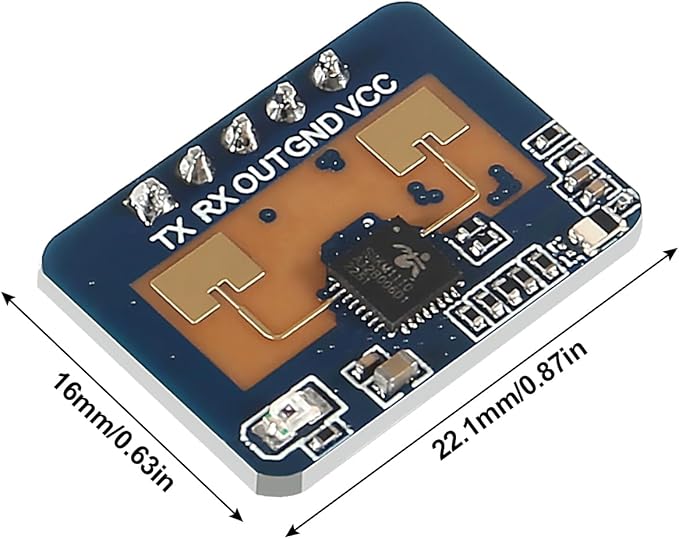 XIITIA 1pc LD2410C Human Presence Radar Sensor Module HLK-LD2410 Sensor Module LD2410 Millimeter Wave Radar Sensor Module Non Contact 24GHz ISM Band Serial Port IO Level Output