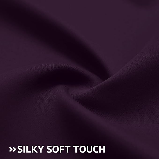COSVIYA Grommet Room Darkening Purple Curtains 63 inch Length - Image 5