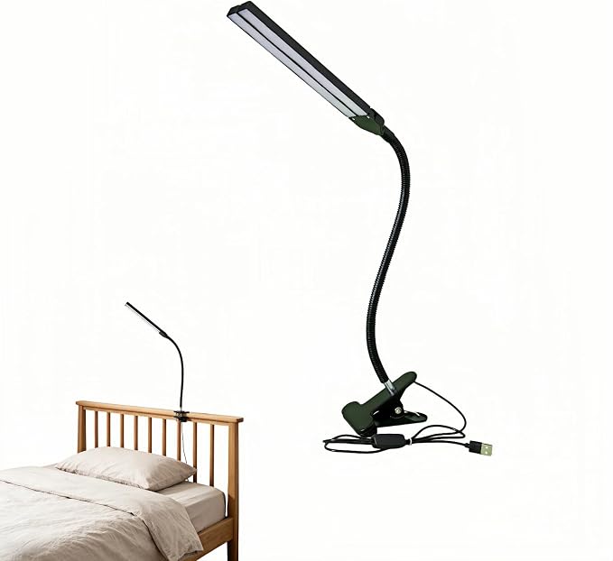BUBBLE-FLY LED Clip on Reading Light, USB Desk Lamp by BUBBLE-FLY