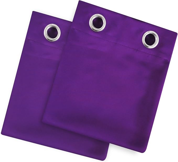 Blackout Curtains 52 x 120 Inch Long Purple Curtains Set of 2 Panels Room - Image 9