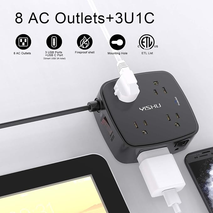6 Ft Surge Protector Power Strip - Image 2