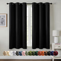 MIULEE Blackout Curtains for Bedroom 2 Panels 40 x 50 Inch Long Black | Thermal by MIULEE