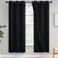 Yakamok Black Blackout Curtains 72 inches Long by Yakamok