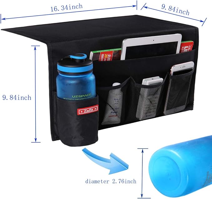 Zafit 5 Pockets Bedside Caddy, Bedside Storage Organizer - Image 2
