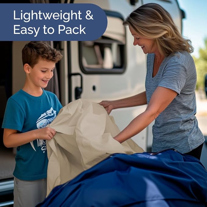 RV Short Queen Sheet Set 60 X 75 - 4 Piece RV Short Queen Bed Sheets - Soft, Breathable & Cooling - Designed for Bunks, Trailers & Camper - Fits 8” to 12" Mattress - Hotel Luxury Bedding - Wheat